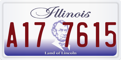 IL license plate A177615