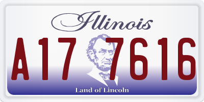 IL license plate A177616