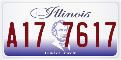 IL license plate A177617