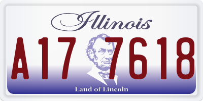 IL license plate A177618