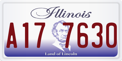 IL license plate A177630
