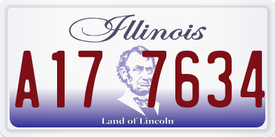 IL license plate A177634
