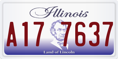 IL license plate A177637