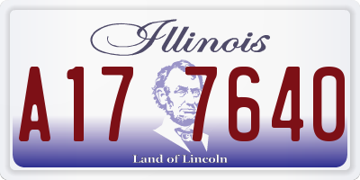 IL license plate A177640