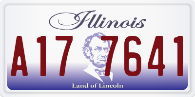 IL license plate A177641