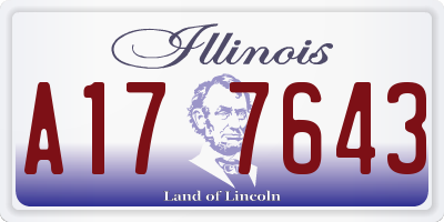IL license plate A177643