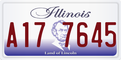 IL license plate A177645