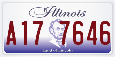 IL license plate A177646