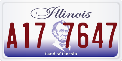 IL license plate A177647