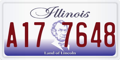 IL license plate A177648