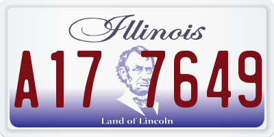 IL license plate A177649