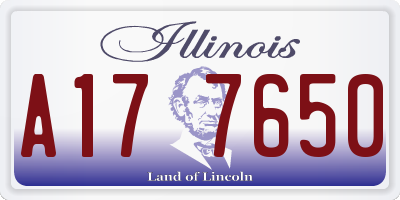 IL license plate A177650