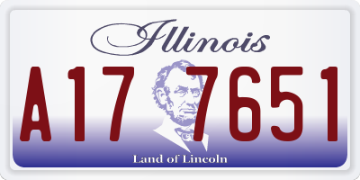 IL license plate A177651