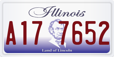 IL license plate A177652