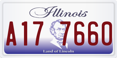 IL license plate A177660
