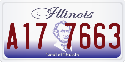 IL license plate A177663