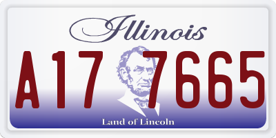 IL license plate A177665