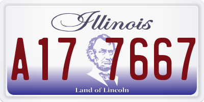 IL license plate A177667