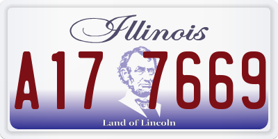 IL license plate A177669