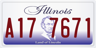 IL license plate A177671