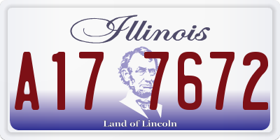 IL license plate A177672