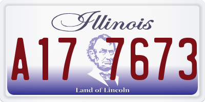 IL license plate A177673