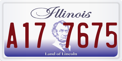 IL license plate A177675
