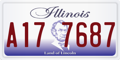 IL license plate A177687