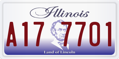 IL license plate A177701