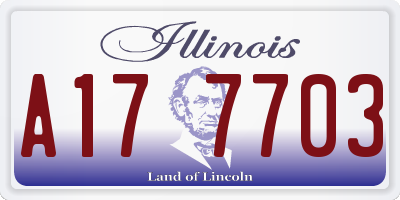 IL license plate A177703