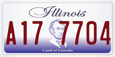 IL license plate A177704