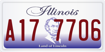 IL license plate A177706