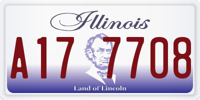 IL license plate A177708