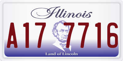 IL license plate A177716