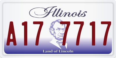 IL license plate A177717