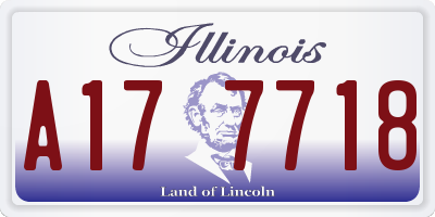 IL license plate A177718