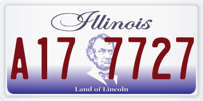 IL license plate A177727
