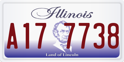 IL license plate A177738
