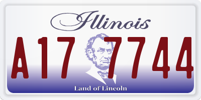 IL license plate A177744