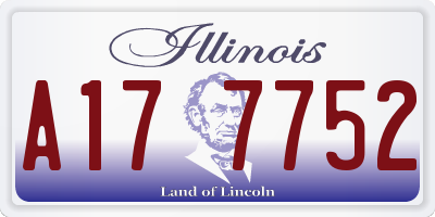 IL license plate A177752