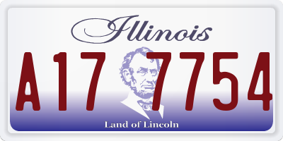 IL license plate A177754