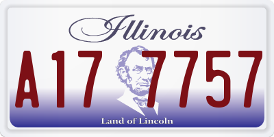 IL license plate A177757