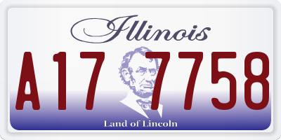 IL license plate A177758