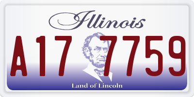 IL license plate A177759
