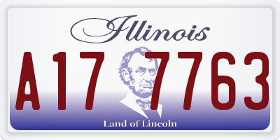 IL license plate A177763