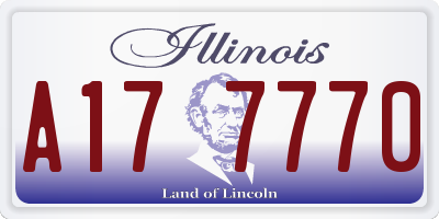 IL license plate A177770
