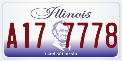 IL license plate A177778