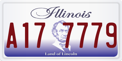 IL license plate A177779