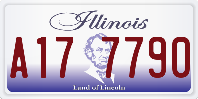 IL license plate A177790