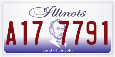 IL license plate A177791
